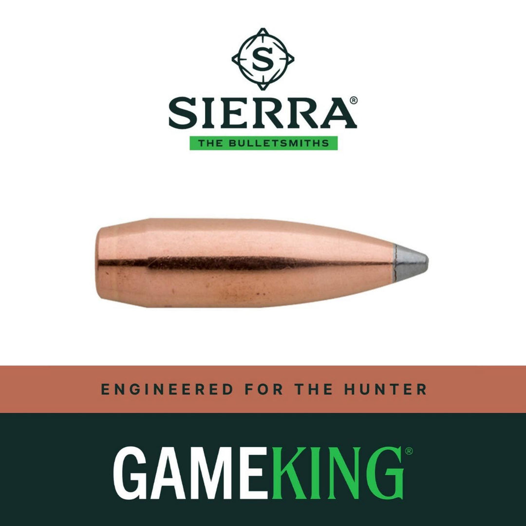 Sierra .22 Cal .224 62gr SBT GameKing HV Hunting Bullets, Pack of 500