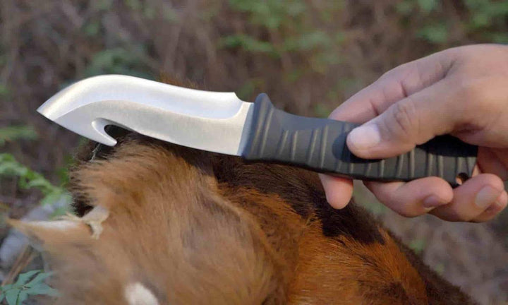 Camillus 5 Piece Essential Hunting Kit / Includes Fixed Blade Gut Hook, Caping Knife, Rip Spreader, Sheath & Gloves