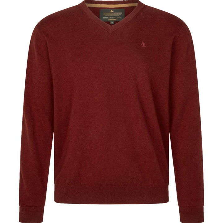 Seeland Pine V-Neck Pullover Merlot