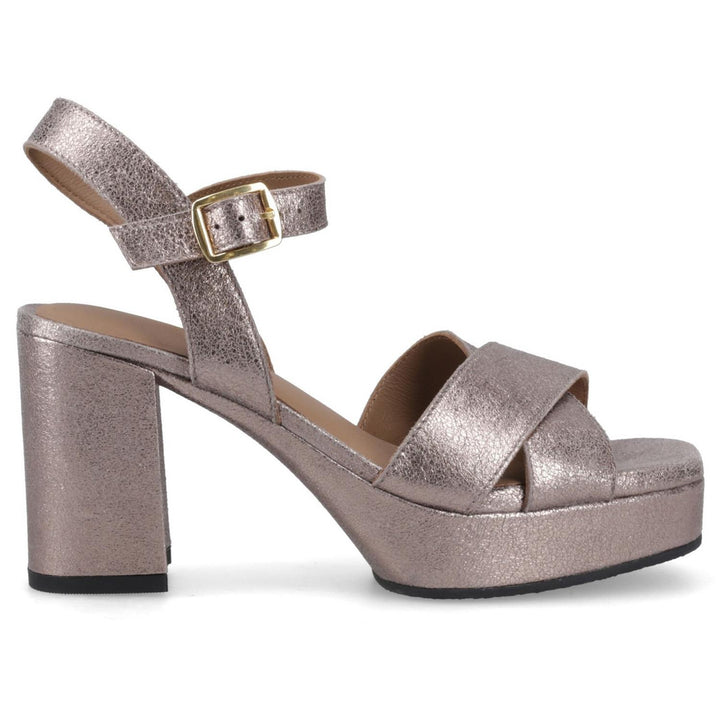Ophelia Leather Heel Pewter