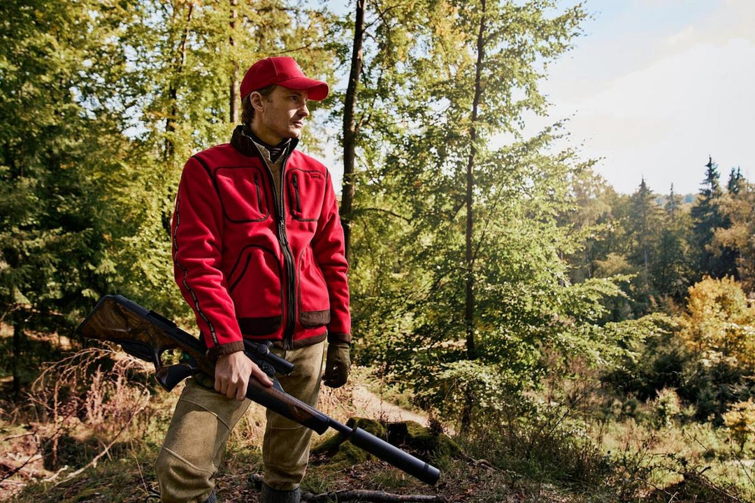 Harkila Kamko Regal rev. fleece jacket Red/Brown