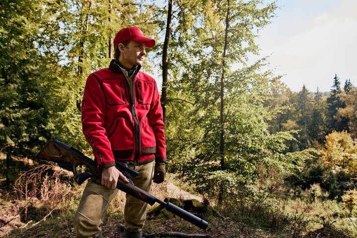 Harkila Kamko Regal rev. fleece jacket Red/Brown