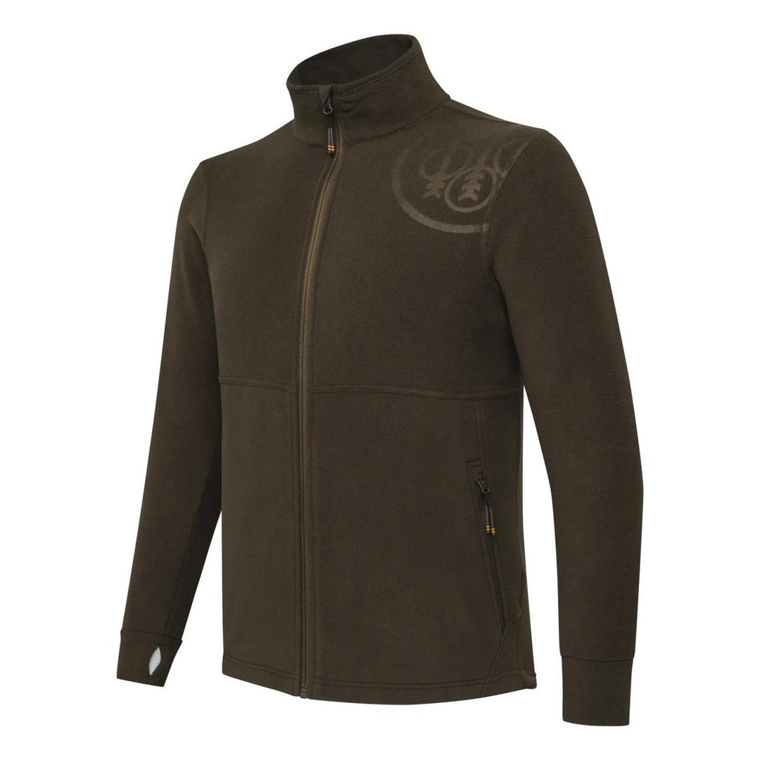 HP Logo  Full Zip  Brown Bark