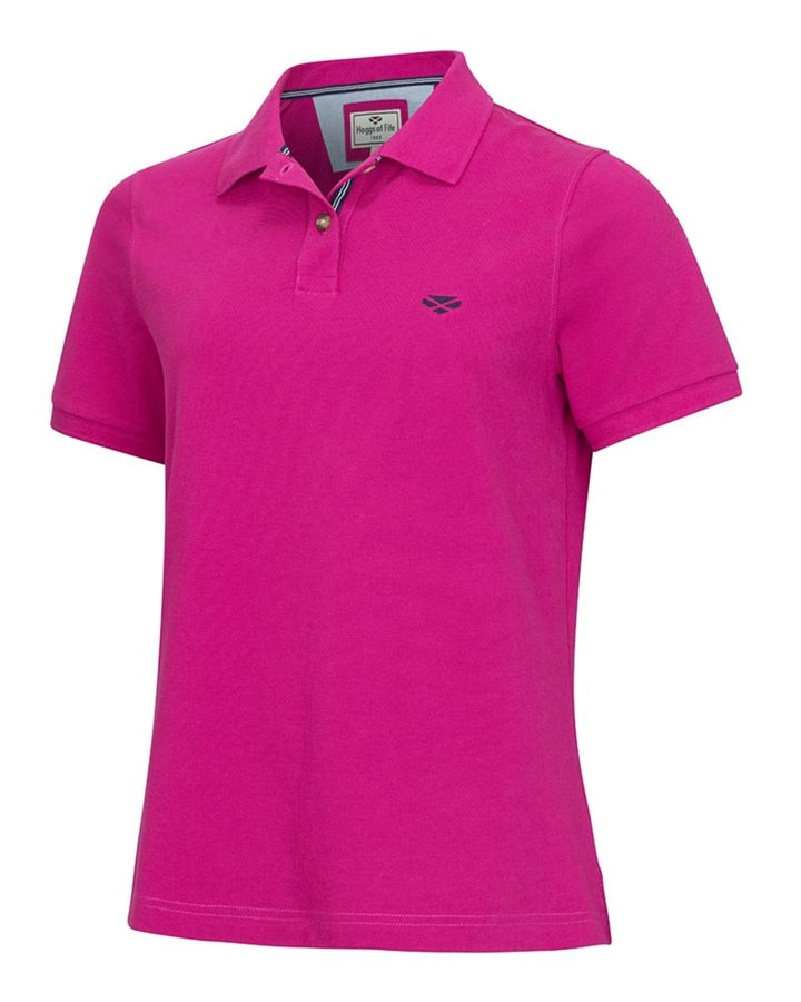 Hoggs of Fife Cora Lds Pique Polo Shirt - Berry