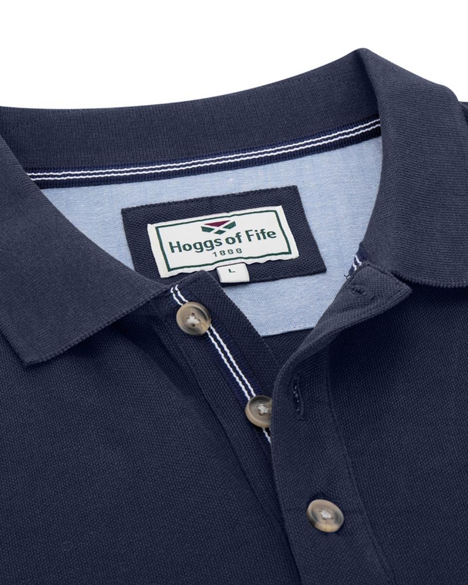 Hoggs of Fife Newton Pique Polo Shirt - Navy