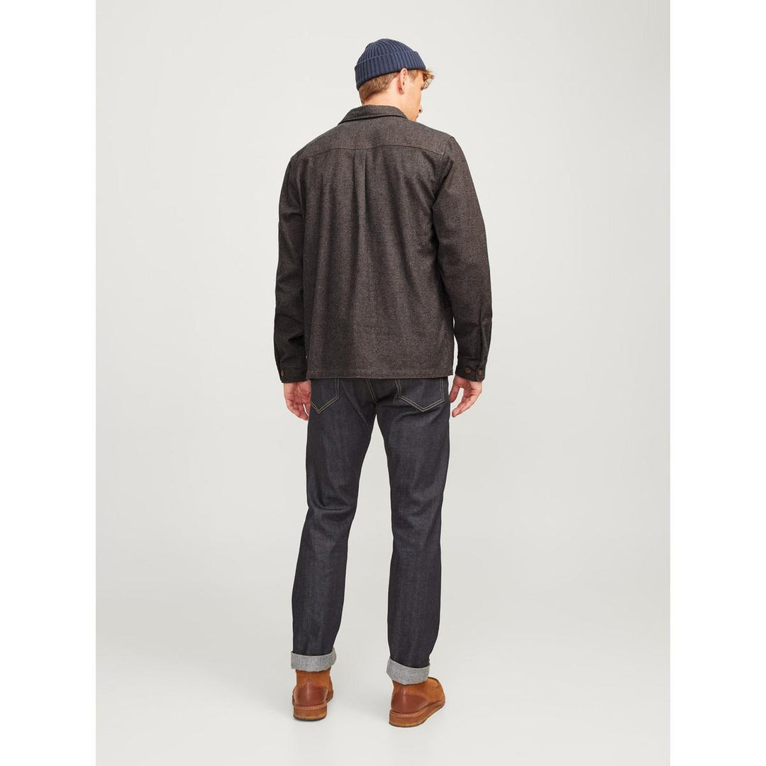 Jack & Jones Raymond Melange Long Sleeve Shirt Slate Black