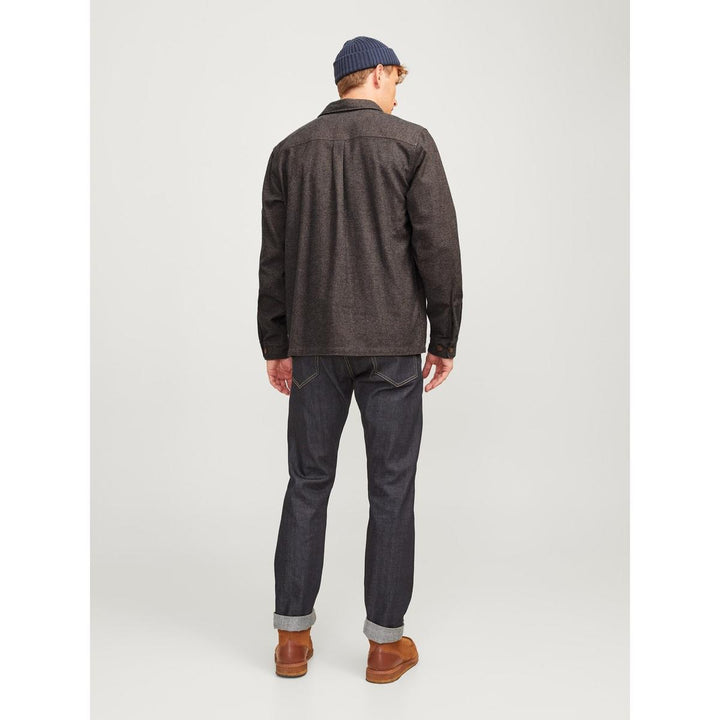 Jack & Jones Raymond Melange Long Sleeve Shirt Slate Black
