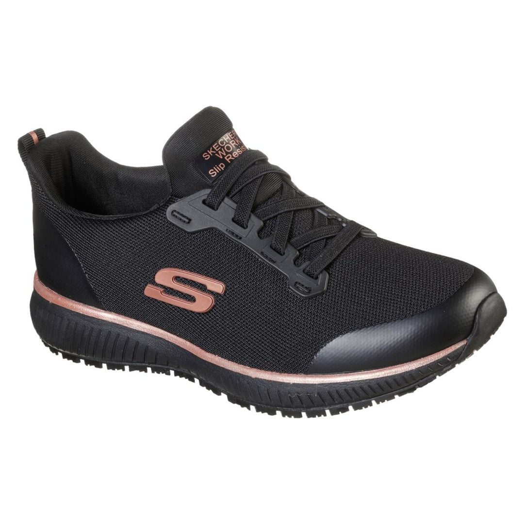 Skechers Workwear Squad SR Occupational Shoe Black/Rose Gold