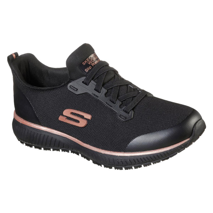 Skechers Workwear Squad SR Occupational Shoe Black/Rose Gold