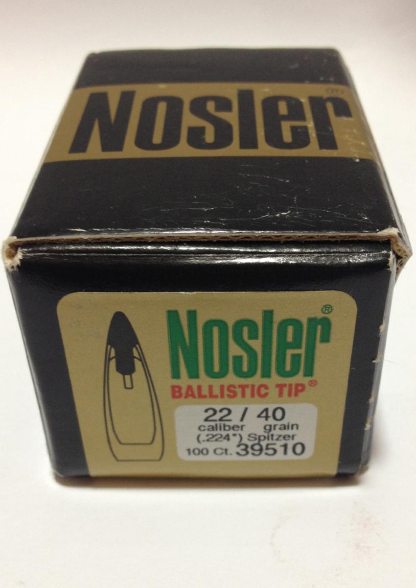 Nosler 22 /.224 40gr  (Ballis Tip) 100pk 39510