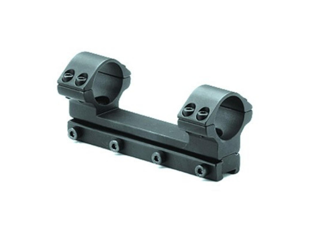 Sportsmatch DM70 1-piece 30mm high Dampa scope mount for 11mm rails in dark grey, three-quarter view