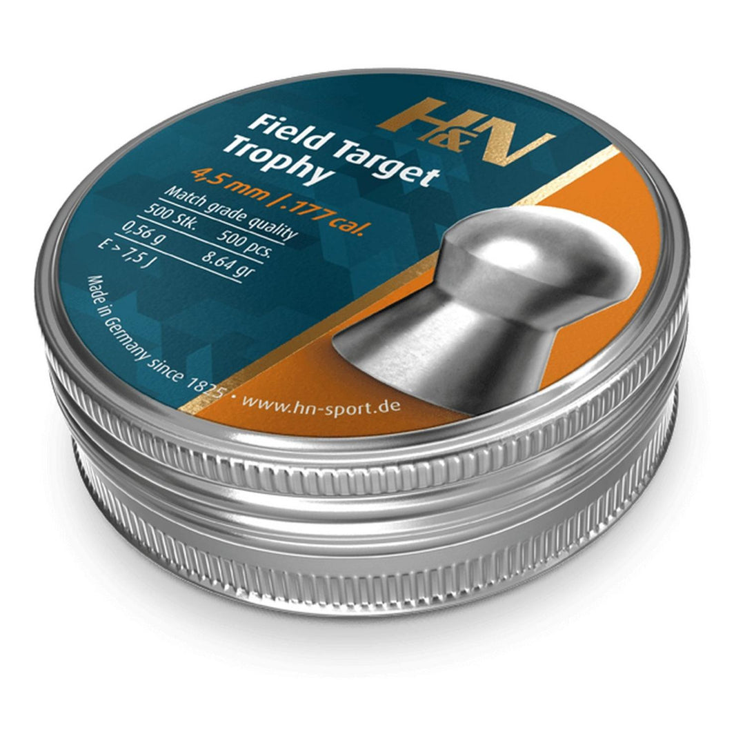 H&N Field Target Trophy .177 4.51mm 8.64gr Domed, Tin of 500