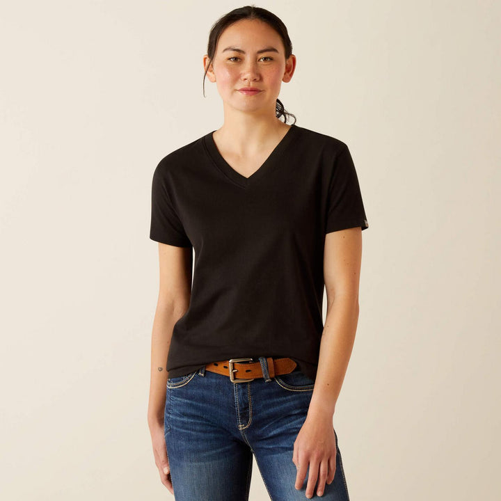 Ariat Ladies Rebar Cotton Strong Standard V-Neck T-Shirt – view 3