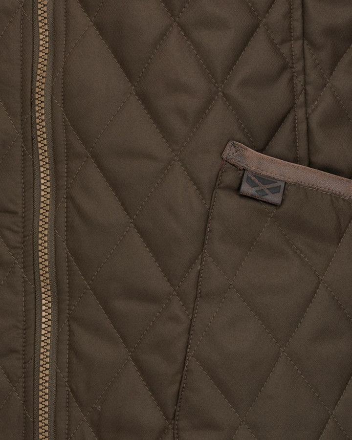 Hoggs of Fife Ladybank Quilted Gilet Forest