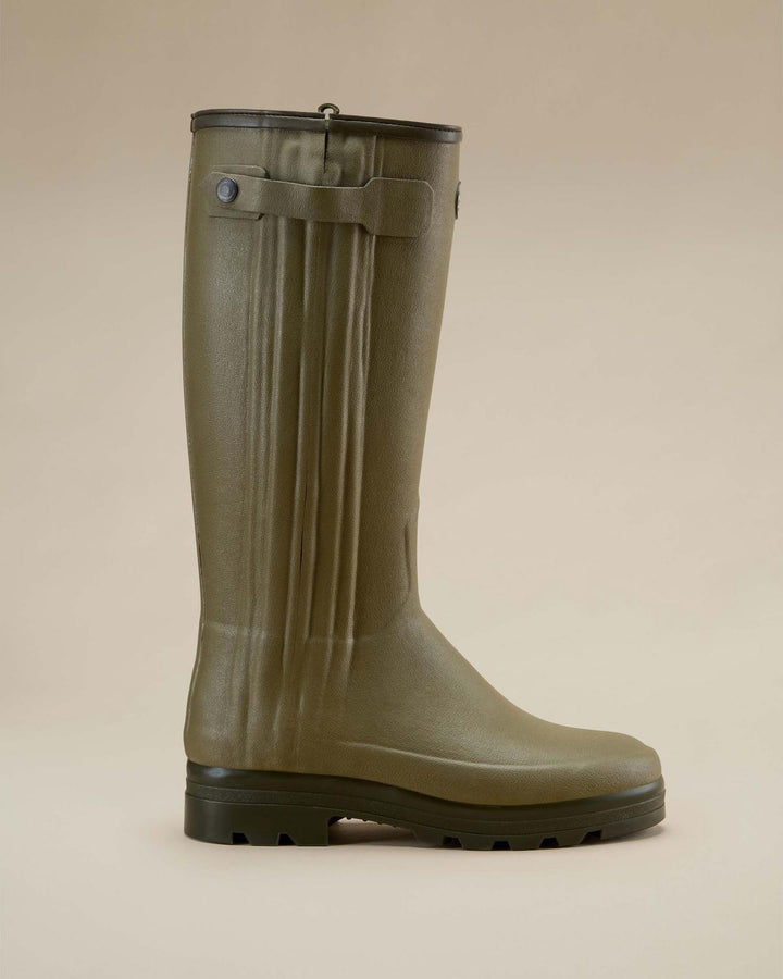 Le Chameau Men's Chasseur Neoprene Lined Wellington Boot - Iconic Green/Black