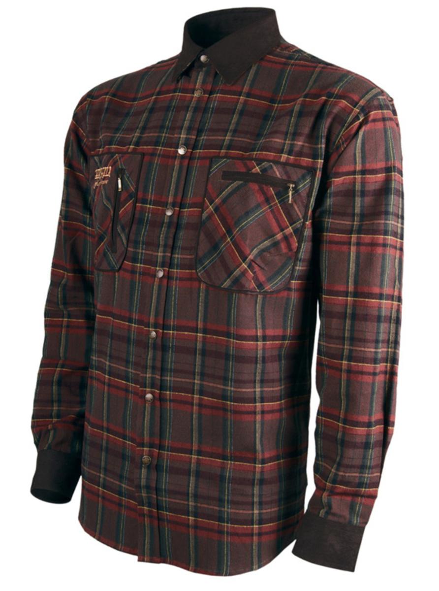 Harkila Pajala Shirt Red Check - Cotton Flannel