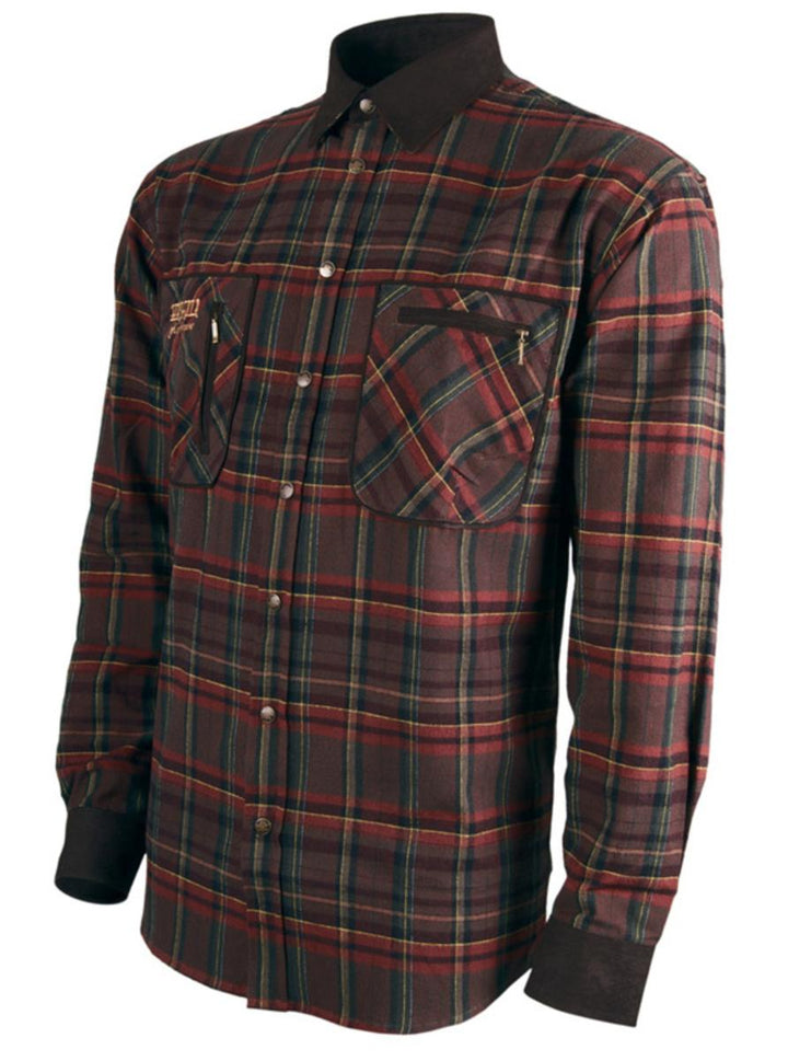 Harkila Pajala Shirt Red Check - Cotton Flannel