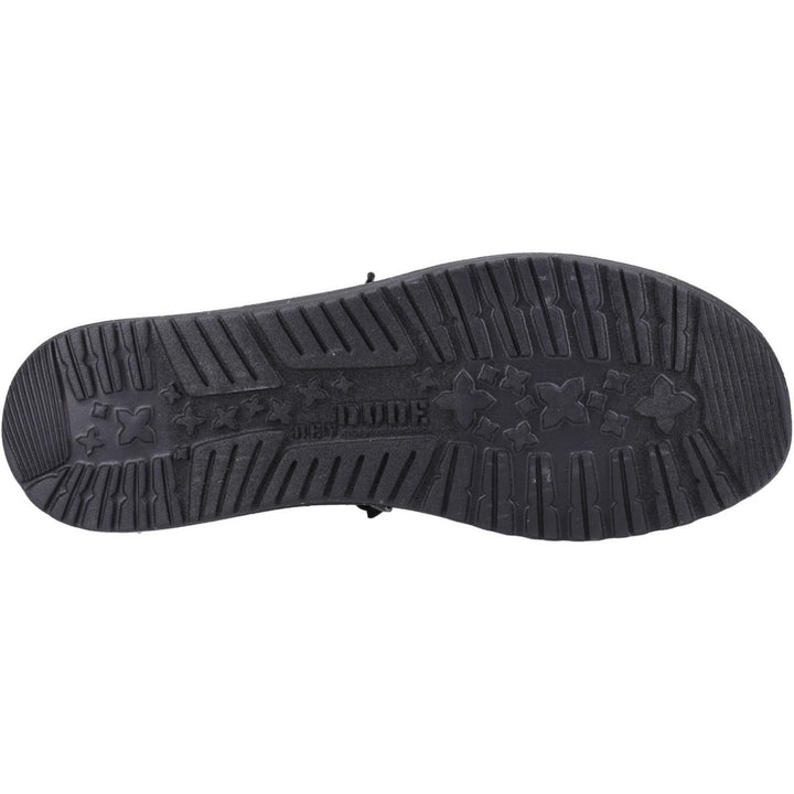 HEYDUDE Wally Canvas Shoe Black/Black