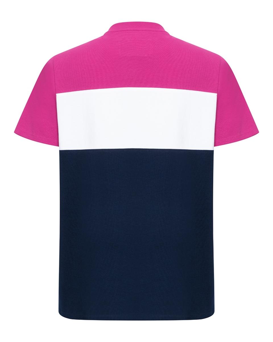 Hoggs of Fife Darcie Colour Block T-Shirt - Berry/White/Navy