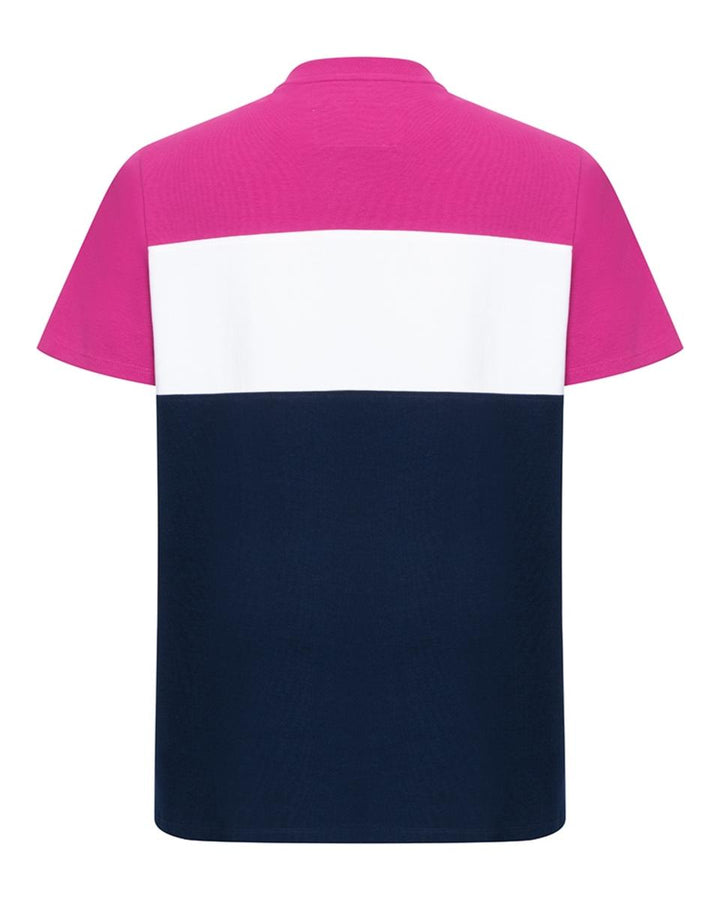 Hoggs of Fife Darcie Colour Block T-Shirt - Berry/White/Navy