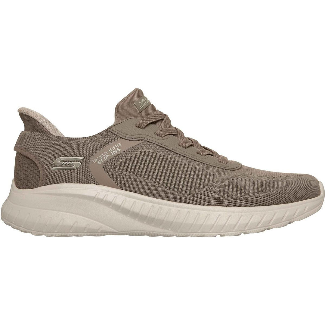 Skechers BOBS Sport Squad Chaos Solid Step Shoe Dark Taupe
