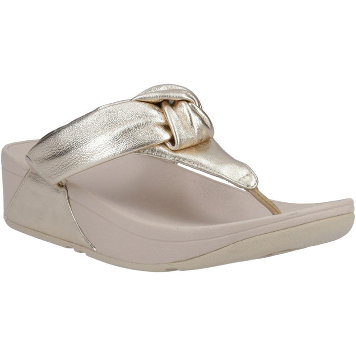 Fitflop Lulu Padded Knot Toe Post Sandals Platino