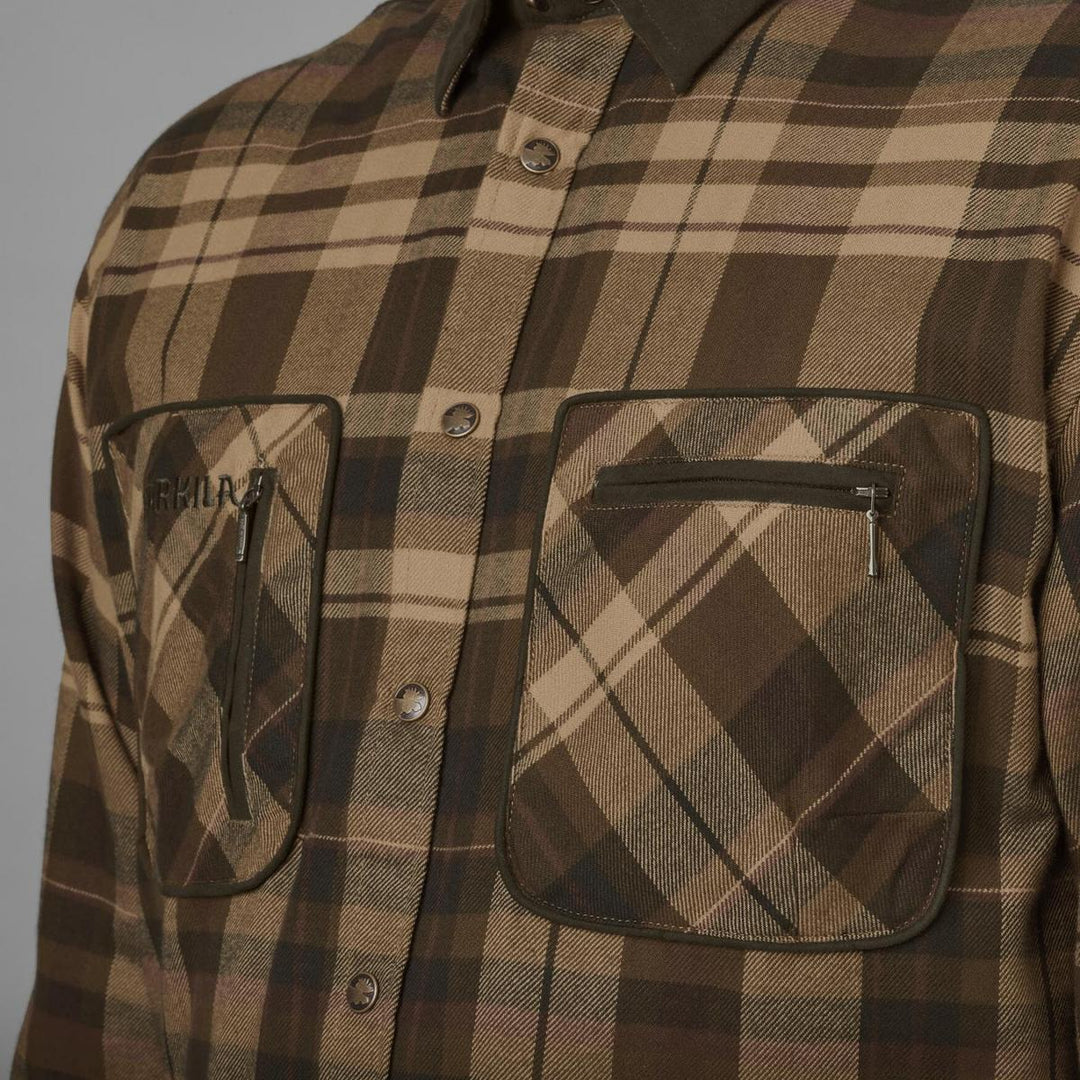 Harkila Pajala shirt Beige w/brown