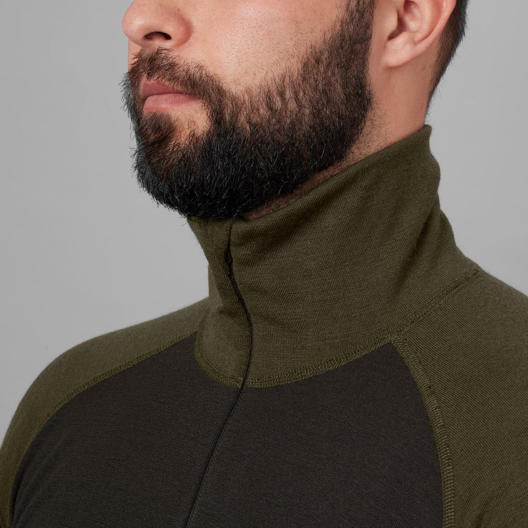 Harkila Base Warm Zip Neck Base Layer, Willow/Shadow – view 5