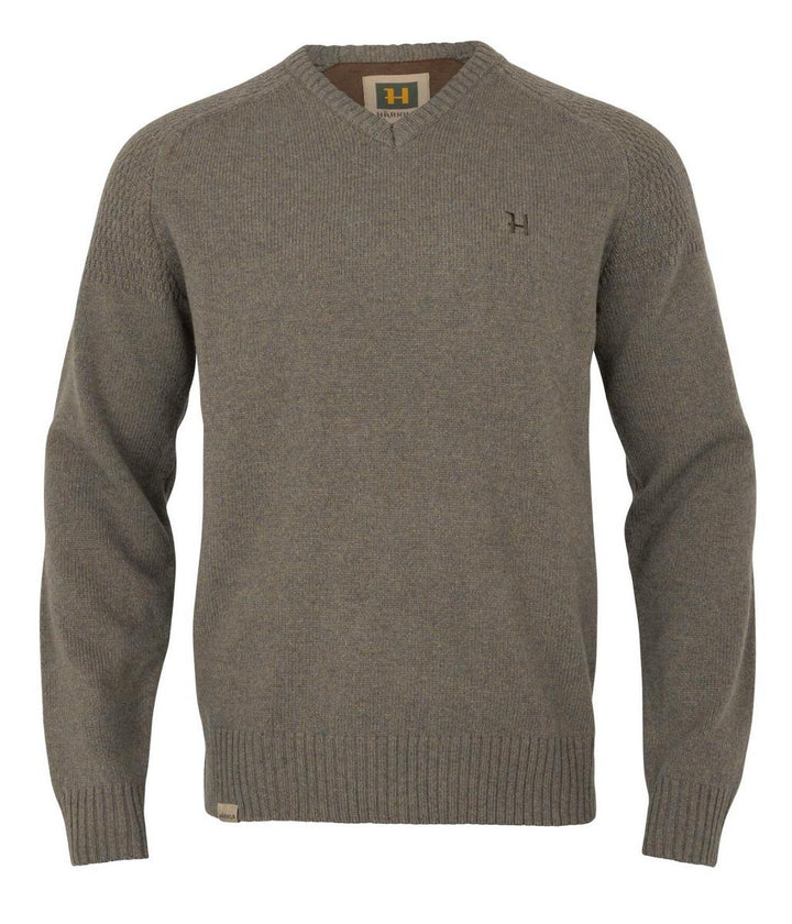 Harkila Vincent merino v-neck pullover Dark