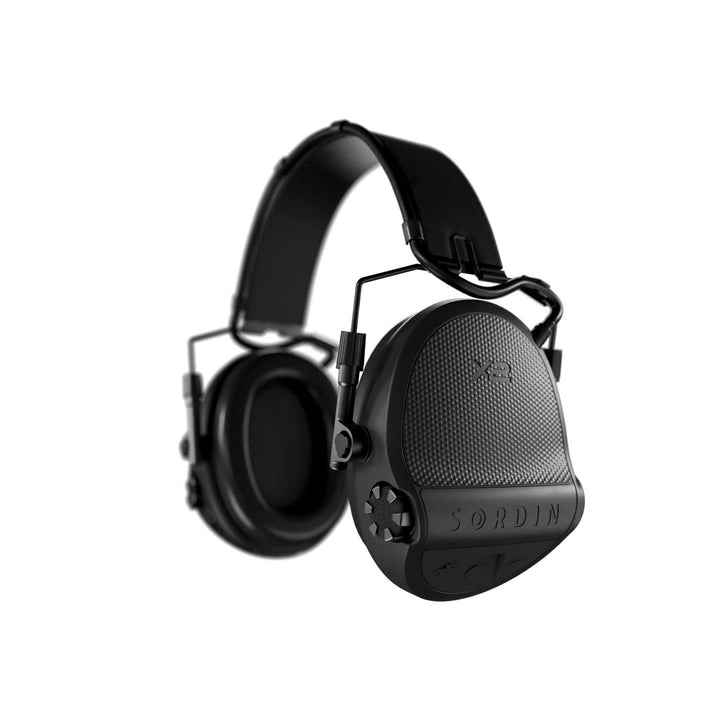Sordin Supreme X2 Electronic Ear Defenders - Black, Leather Headband, Memory Foam