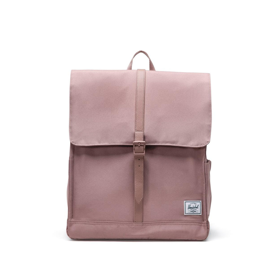 Herschel Bags City Backpack Ash Rose - Tonal stripe EcoSystem Liner made from 100% recycled post-consumer water bottles, Padded floating sleeve fits a 15"/16" laptop
