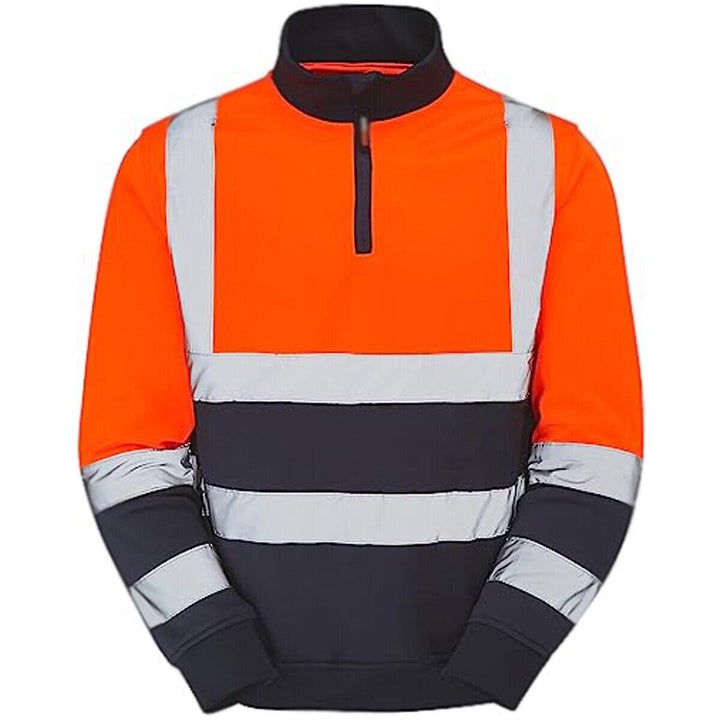 Standsafe Standsafe Hi Vis Zip Neck Workwear Sweatshirt - HV040