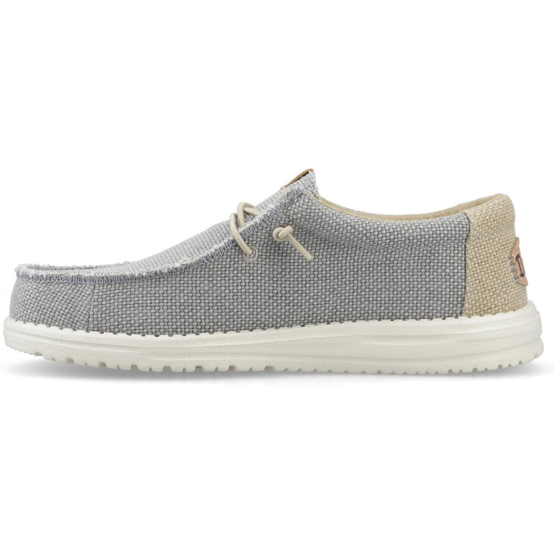 HEYDUDE Wally Braided Slip on Shoe Flannel Grey/Olive
