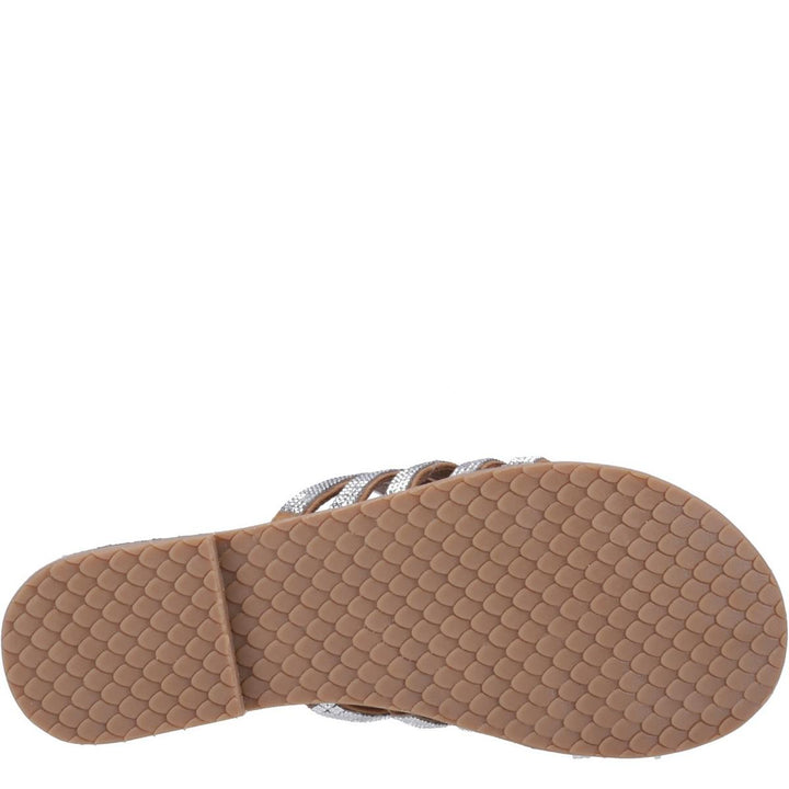 Hush Puppies Paris Slide Sandal Tan/Silver – view 3