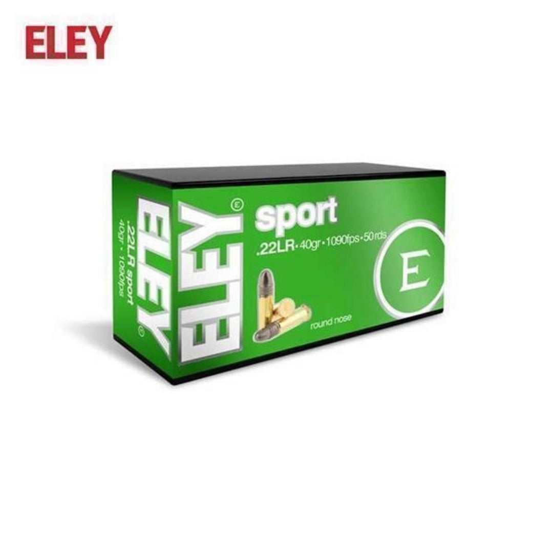 Eley Sport .22LR 40gr Round Nose Rimfire Ammunition, 100 Rounds