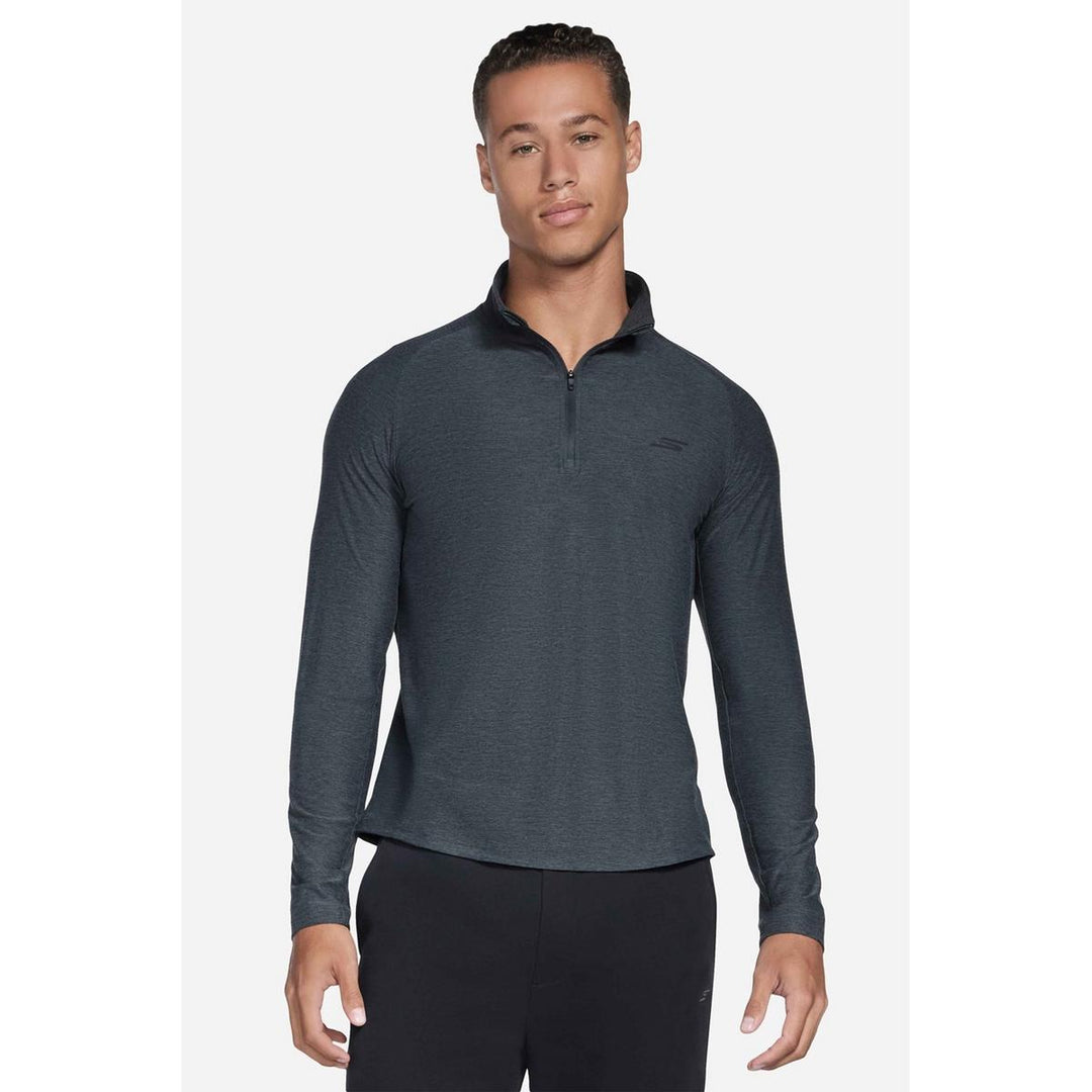 Skechers GO DRI All Day Performance 1/4 Zip Black/Charcoal