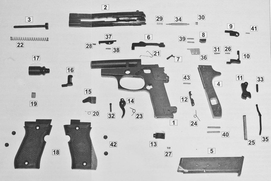 Bruni 40 Spare Breech Fixing Pin for Blank Firer Model 85