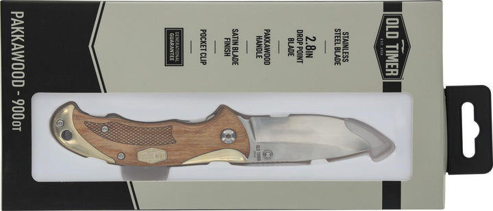 Old Timer Pakkawood Folder Folding Knife 2.9 Inch Blade /