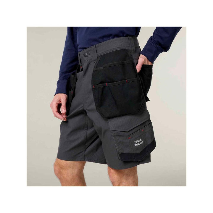 Hard Yakka Raptor Active Holster Pocket Shorts Graphite