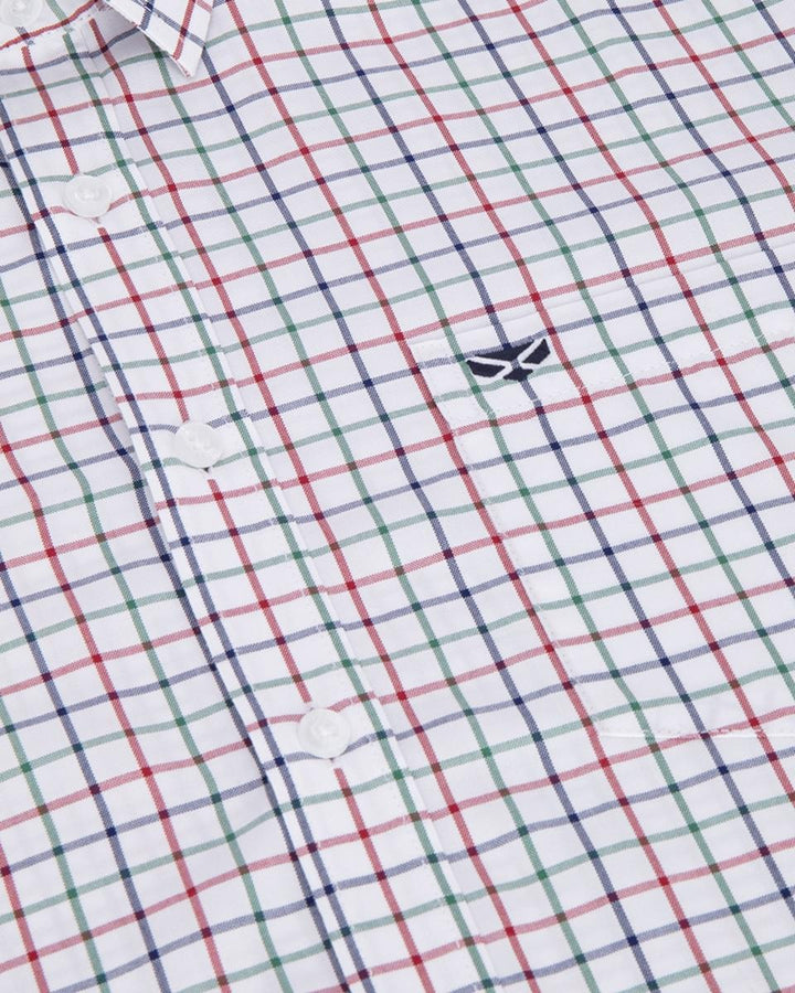 Hoggs of Fife Fernie Bamboo Shirt - Green/Red/Navy