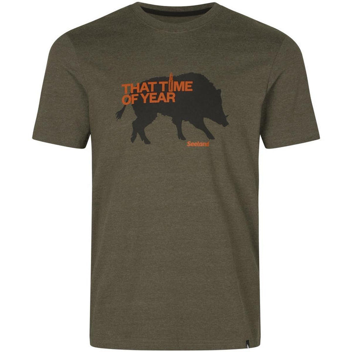 Seeland That Time T-shirt Pine green melange