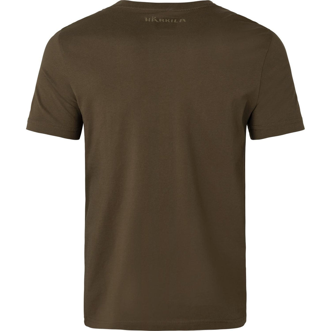 Härkila Anniversary t-shirt in brown, plain back view