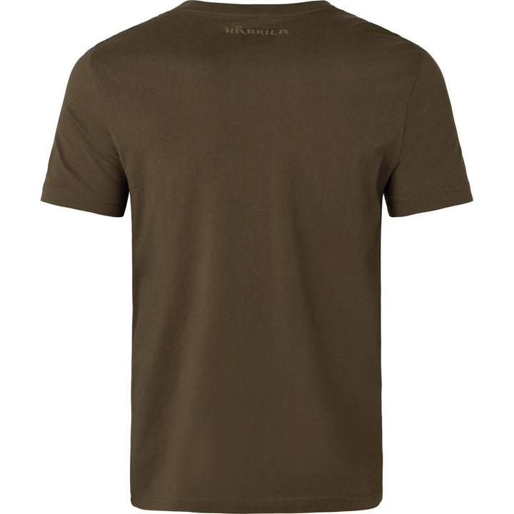 Härkila Anniversary t-shirt in brown, plain back view