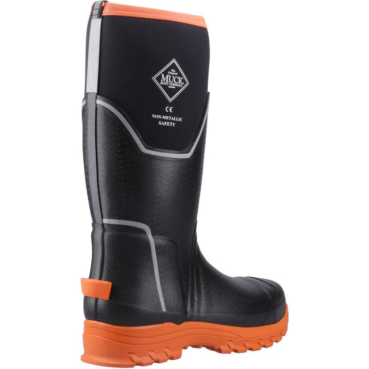 Muck Boots Grit S5 Safety Wellington Black/Orange