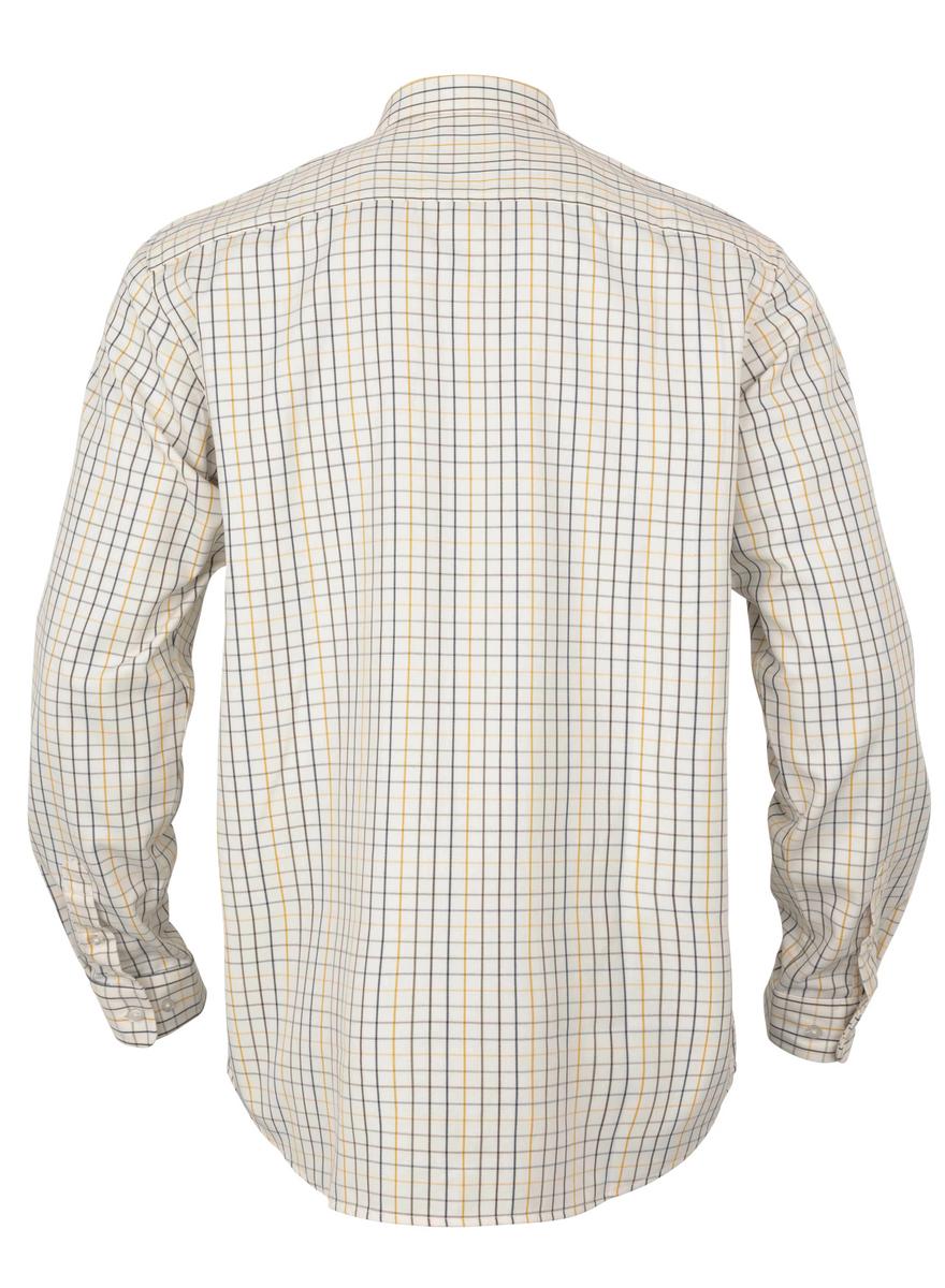 Harkila Haywood wool blend L/S shirt Arrowwood yellow check