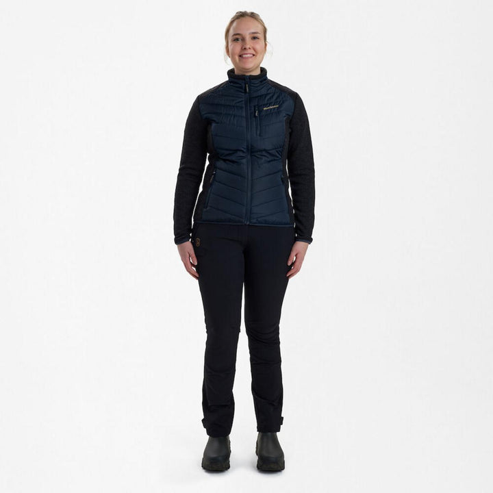 Deerhunter Lady Caroline Padded Jacket with knit Dark Blue