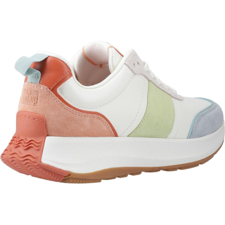 Fitflop F-Mode Flow Suede-Mix Flatform Sneakers Apricot Mix