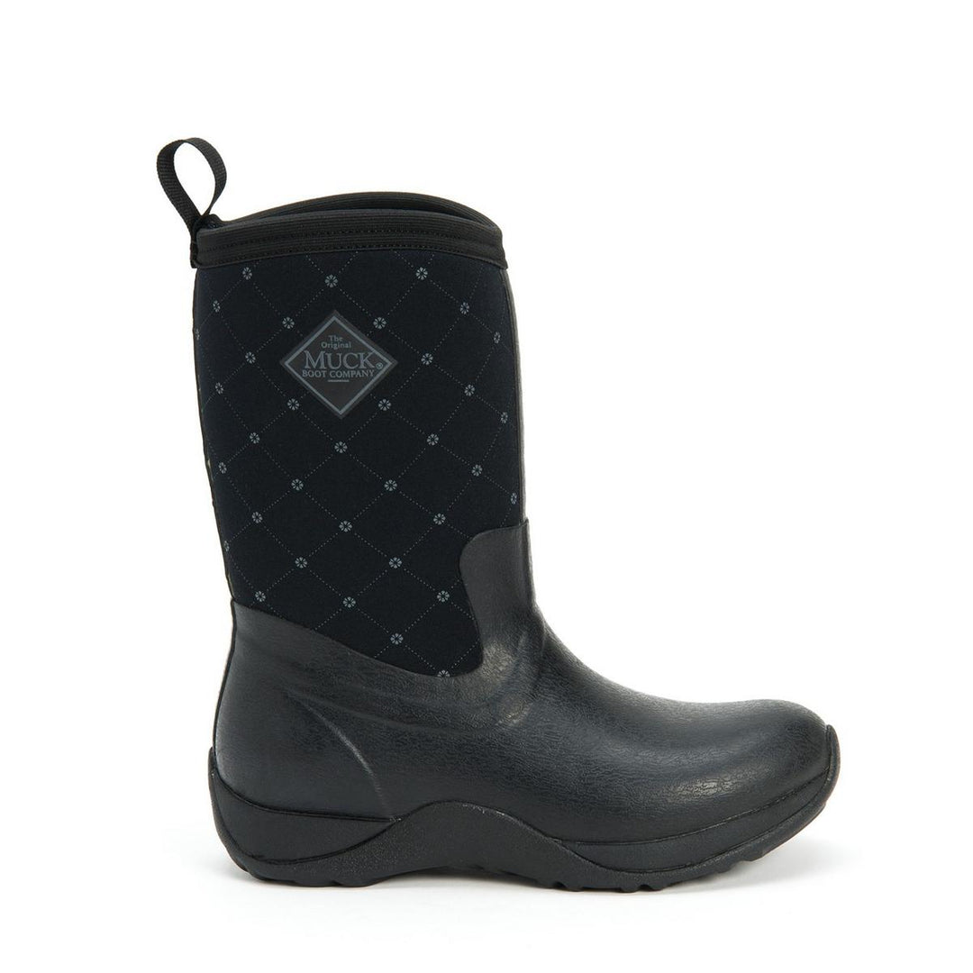 Muck Boots Arctic Weekend Pull On Wellington Boot Black Quil – view 3