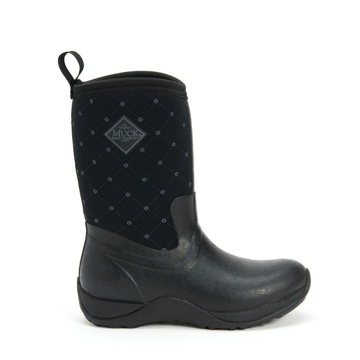 Muck Boots Arctic Weekend Pull On Wellington Boot Black Quil – view 3