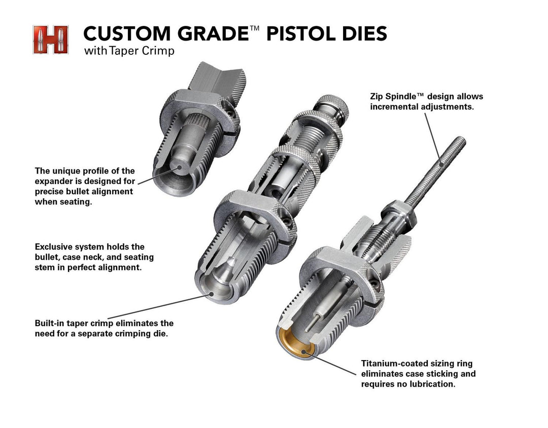 Hornady Full-Length 3-Die Set With Taper Crimp 30 Super Carry (.312) – view 2